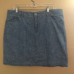 Chambray Stretch Skirt Skort Size 16